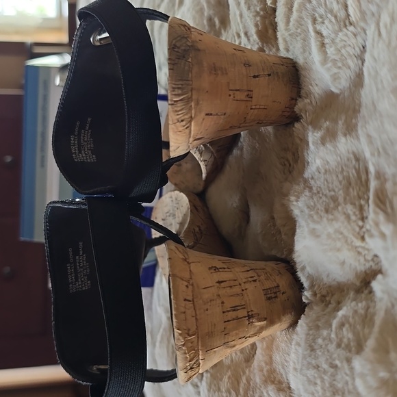 White Mountain cork wedge sandals - Picture 3 of 6